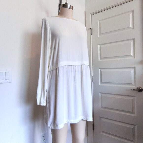 J.Jill White Rayon Long Sleeve Tunic Dress (Size M) - Picture 1 of 5